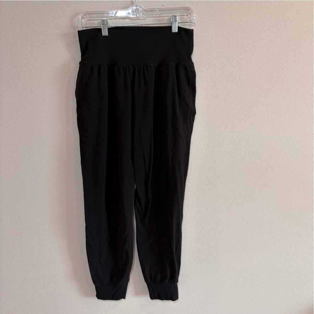 Athleta Salutation Jogger Powervita Women M Black High Rise Yoga Athleisure Pant